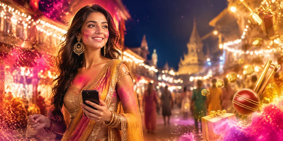 Players betting on cricket matches during Holi festival celebrations in India